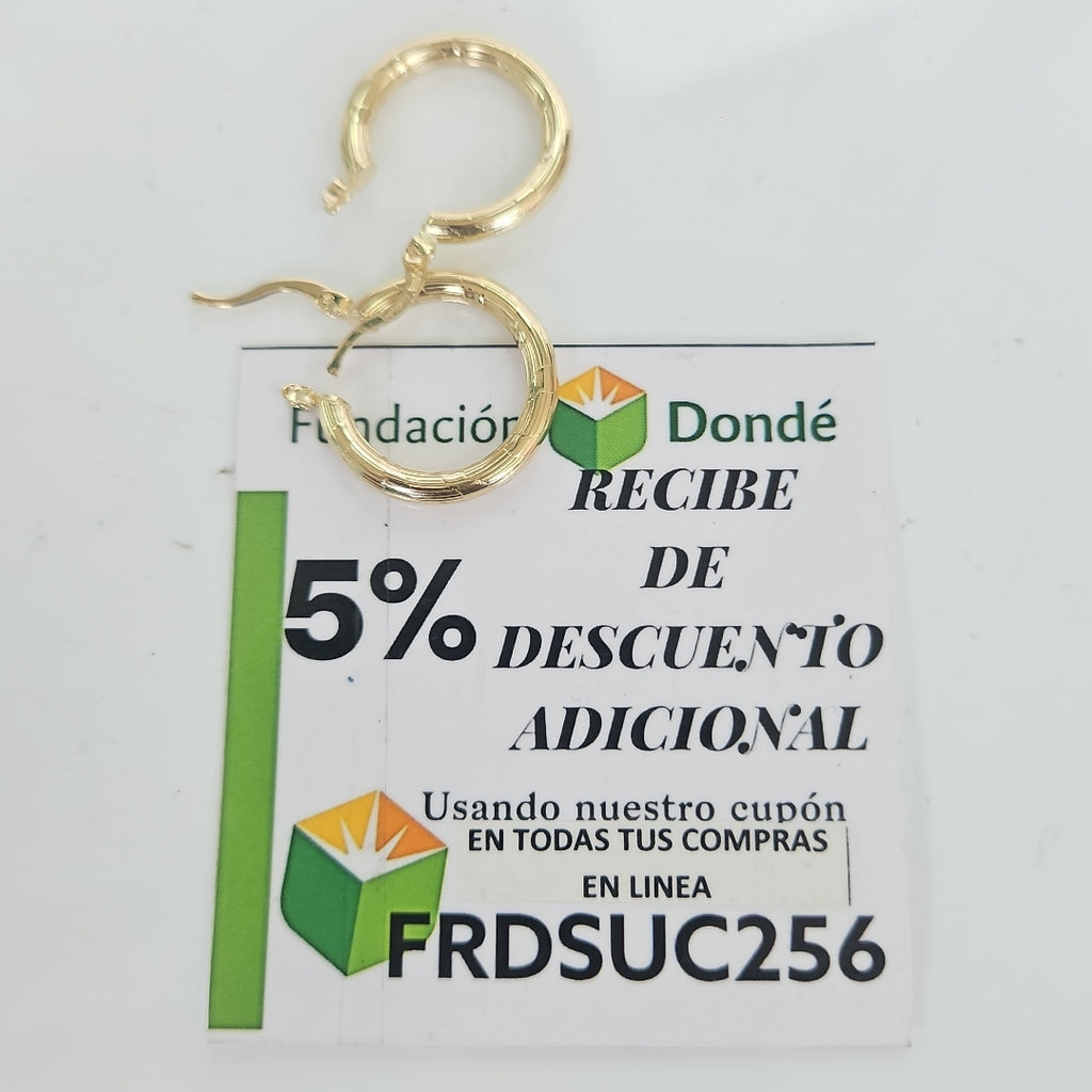 ARETES ARRACADAS 14K 2.8 GR (NUEVO)