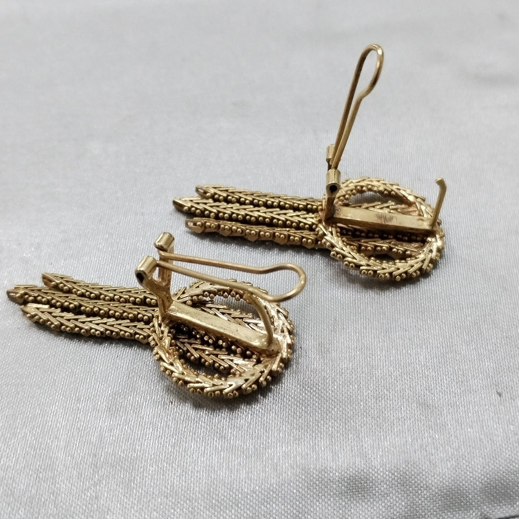 ARETES PAR ORO 14 K 10.6 GRMS (SEMINUEVO)