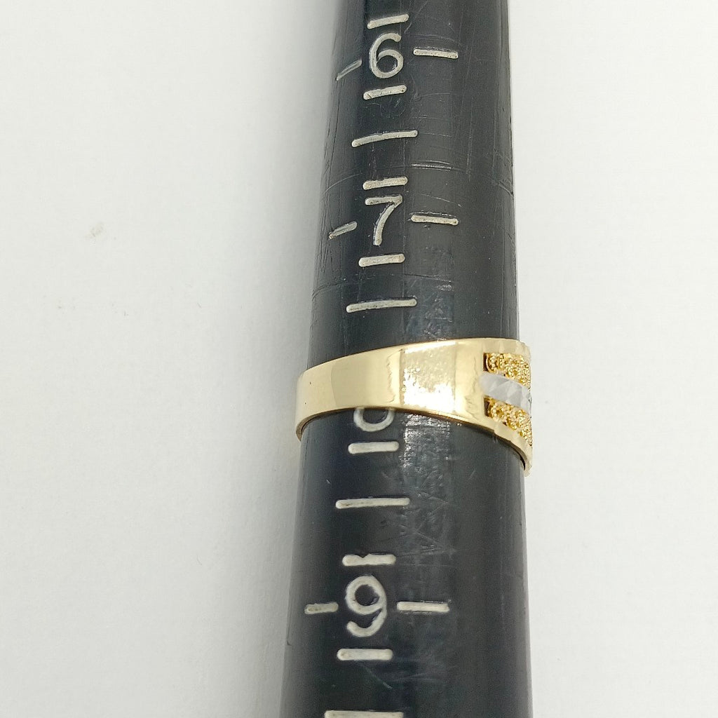ANILLOS TIPO FILIGRANA COMBINADO 14K TALLA 8 2.7 GR (NUEVO)