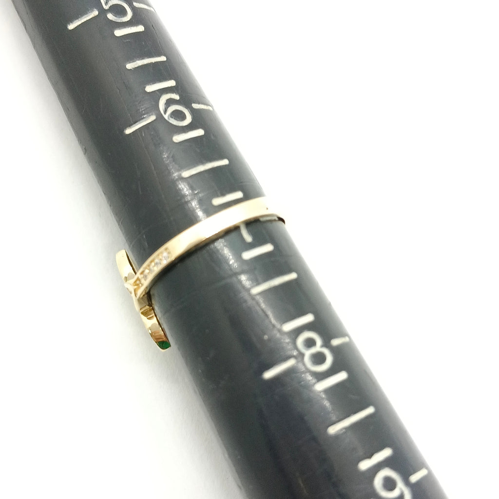 ANILLO ANILLITO FLOR C CIRCONIAS 14K 7 TALLA 1.9 GR (NUEVO)