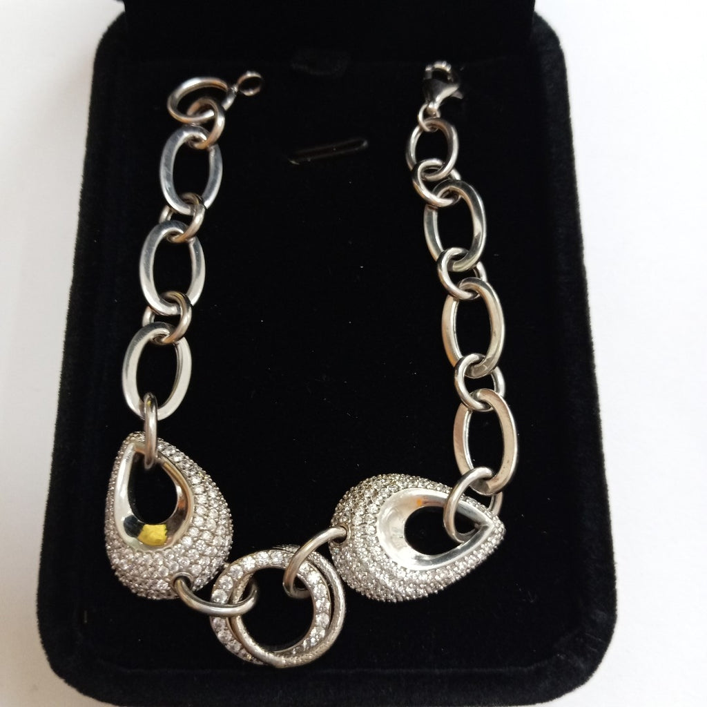 PULSERA ORO BLANCO 14 K 11,30 GRMS (SEMINUEVO)