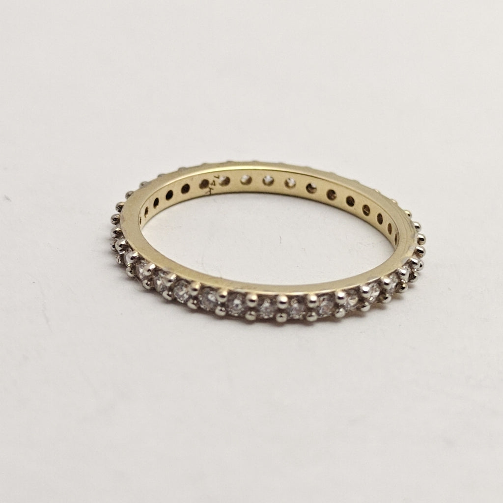 ANILLO ANILLITO CHURUMBELA C CIRCONIAS 14K 7.5 TALLA 2 GR (NUEVO)