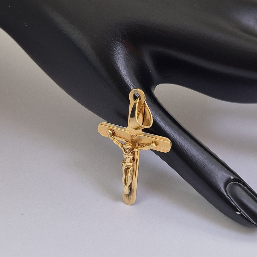 CRUCIFIJO ORO 14 K 3.5 GRMS (SEMINUEVO)