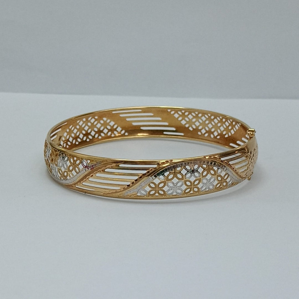 PULSERA RIGIDA ORO COMBINADO 10 K 8,20 GRMS (SEMINUEVO)