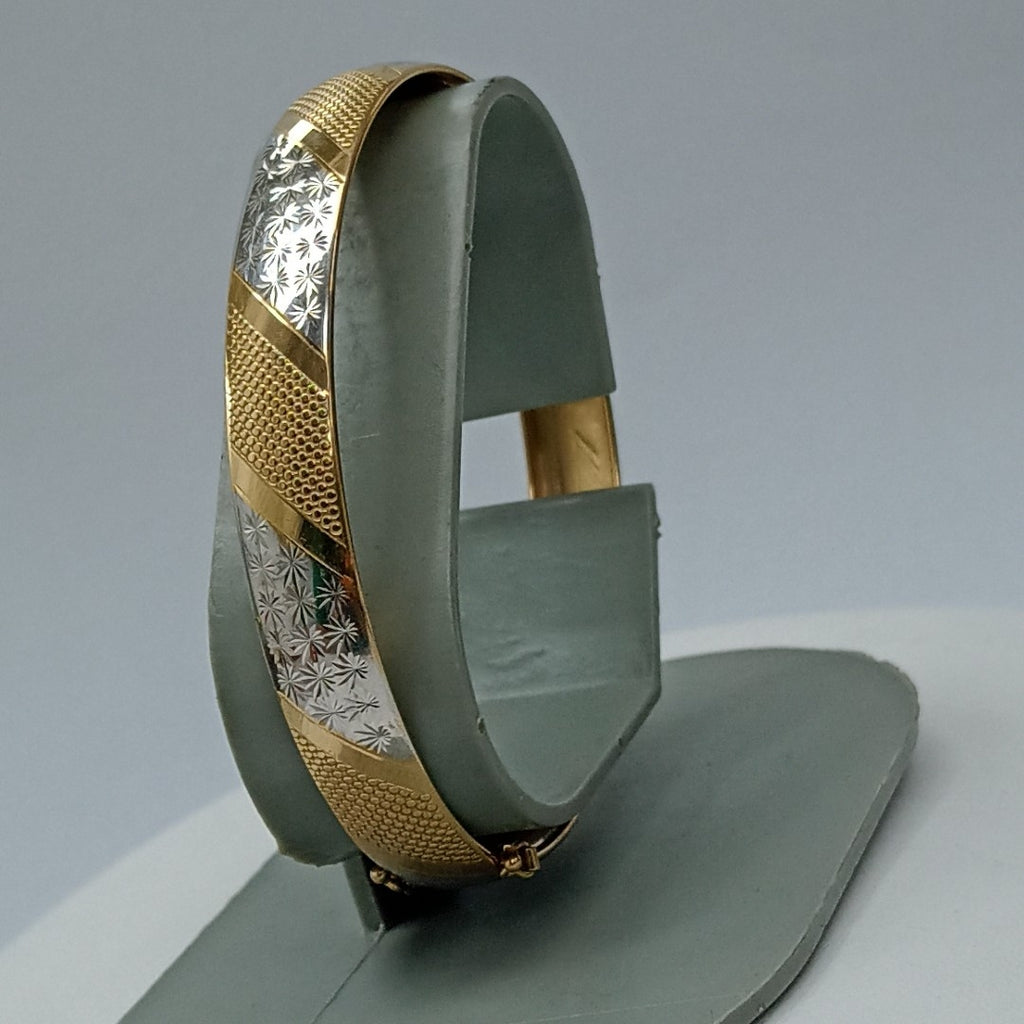 PULSERA RIGIDA ORO,RODIADO 10 K 5,90 GRMS (SEMINUEVO)