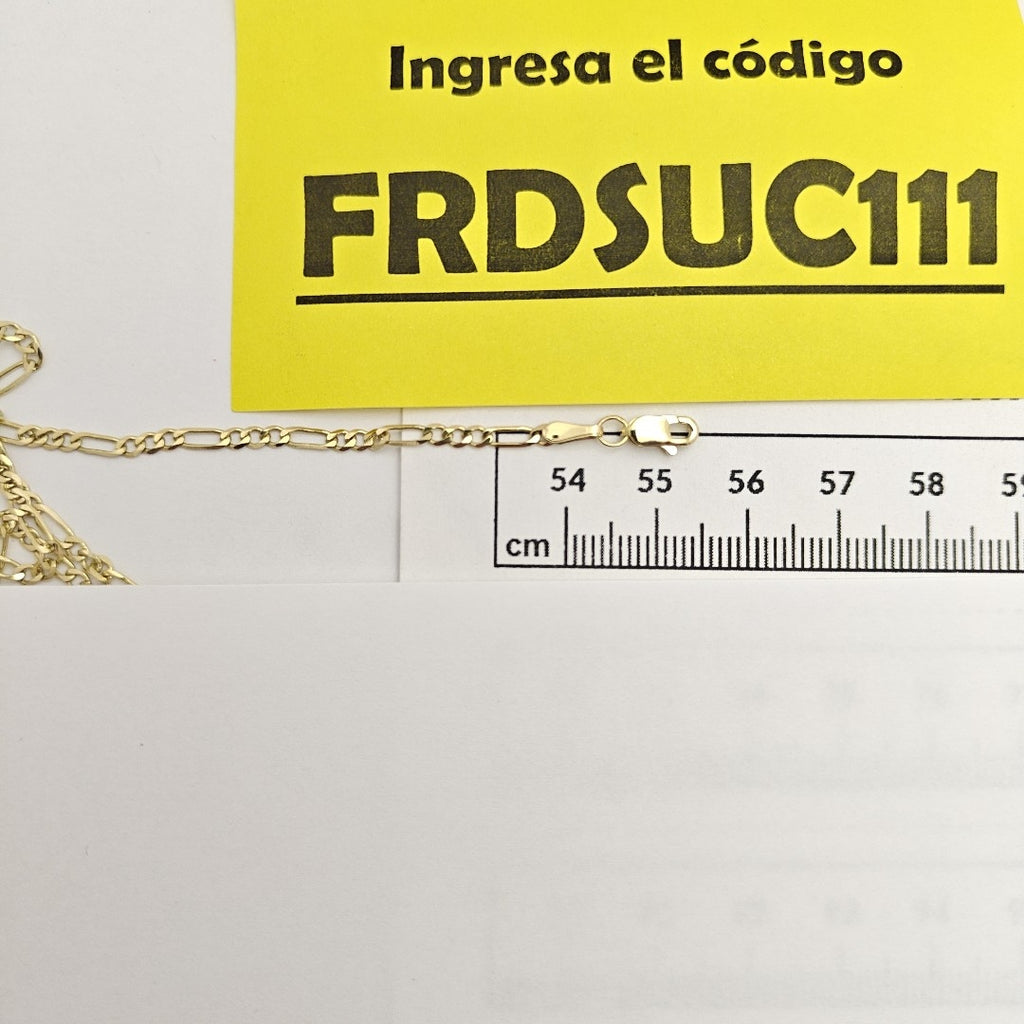CADENA TEJIDO 3X1 14K 55 CM 5.2 GR (NUEVO)