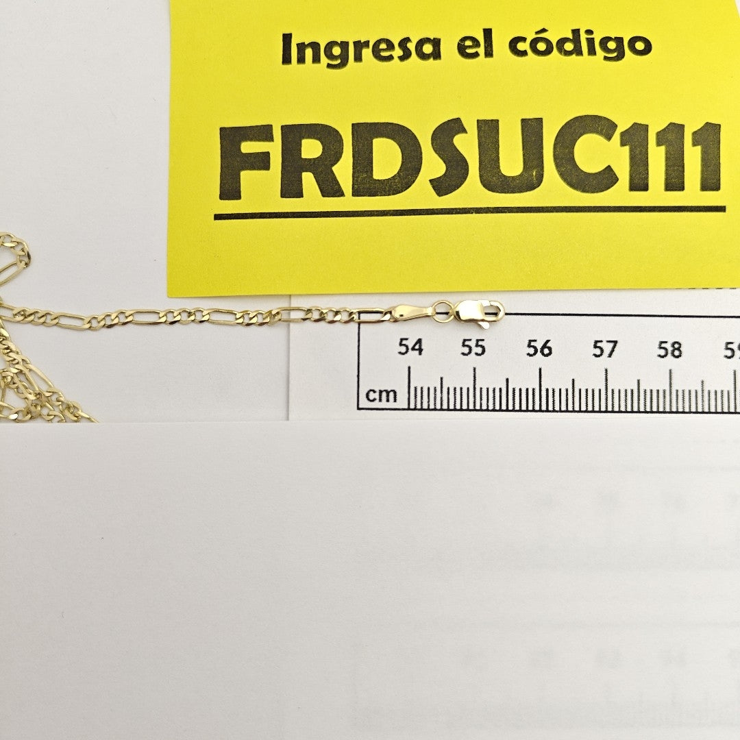 CADENA TEJIDO 3X1 14K 55 CM 5.2 GR (NUEVO)