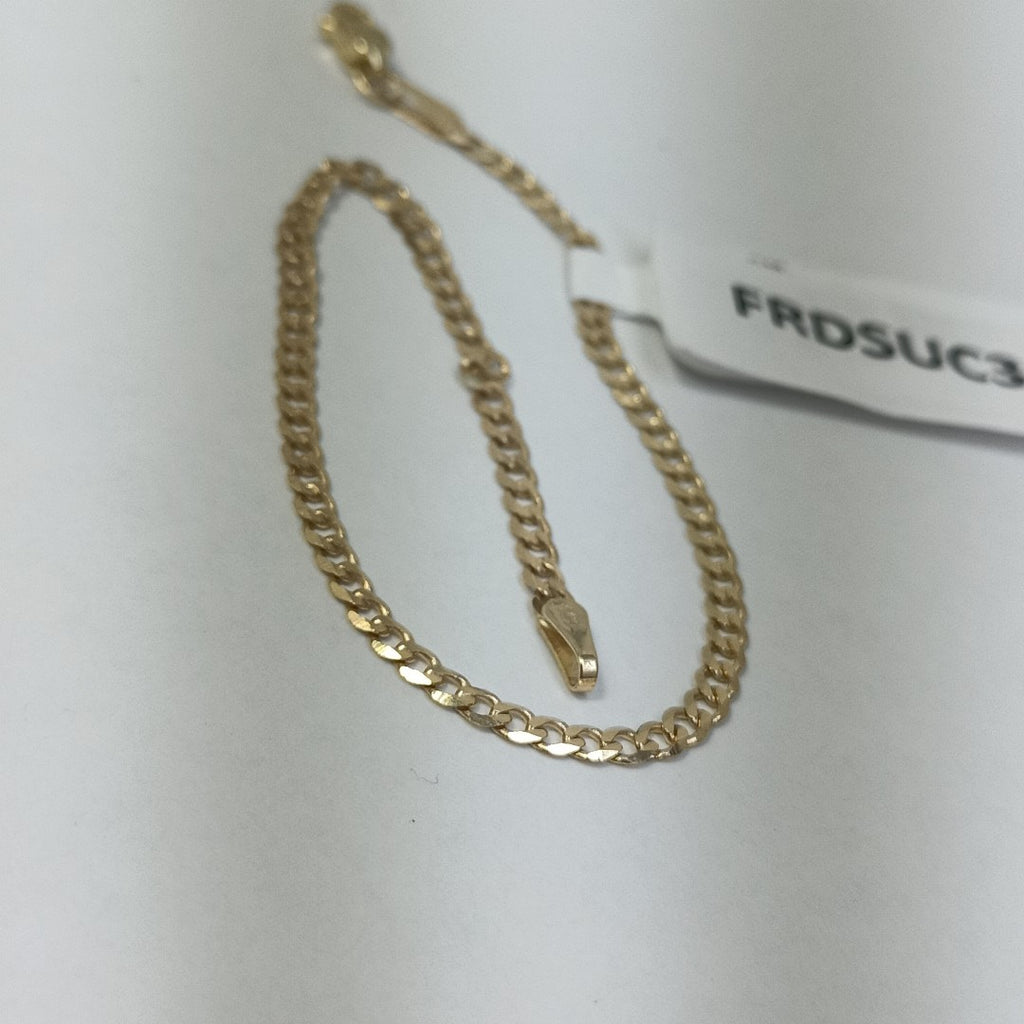 PULSERA TEJIDO BARBADA 14K 18 CM 2.1 GR (NUEVO)