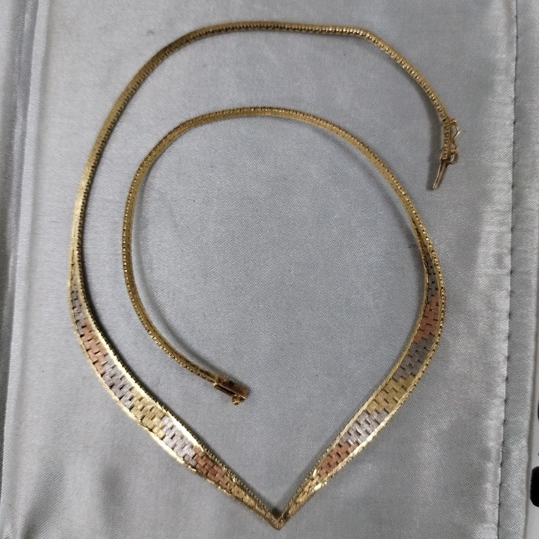 GARGANTILLA ORO, ORO COMBINADO 14 K 13.9 GRMS (SEMINUEVO)