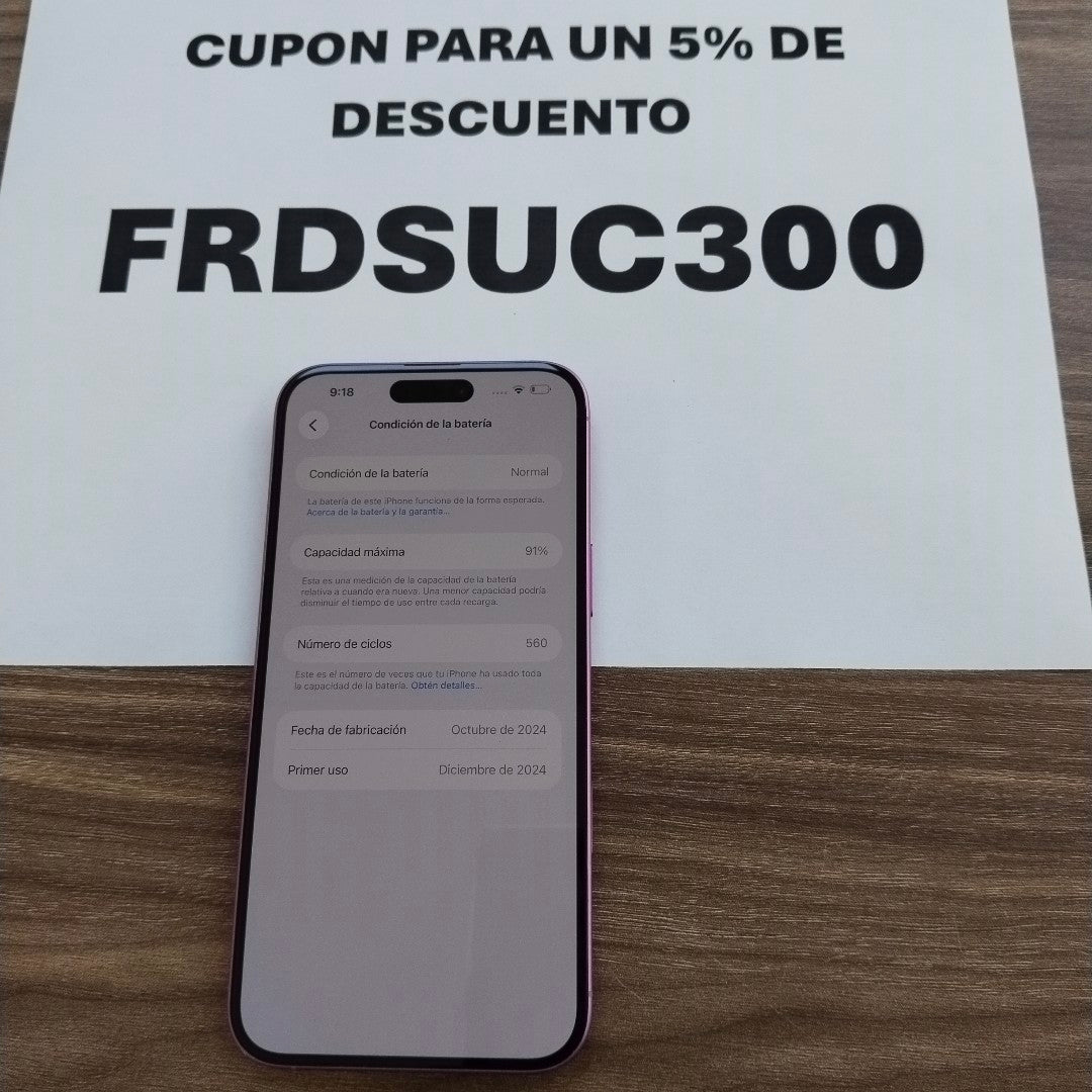 CELULAR APPLE IPHONE 16 PLUS A3289 (2024) 128 GB 8 GB RAM (SEMINUEVO)
