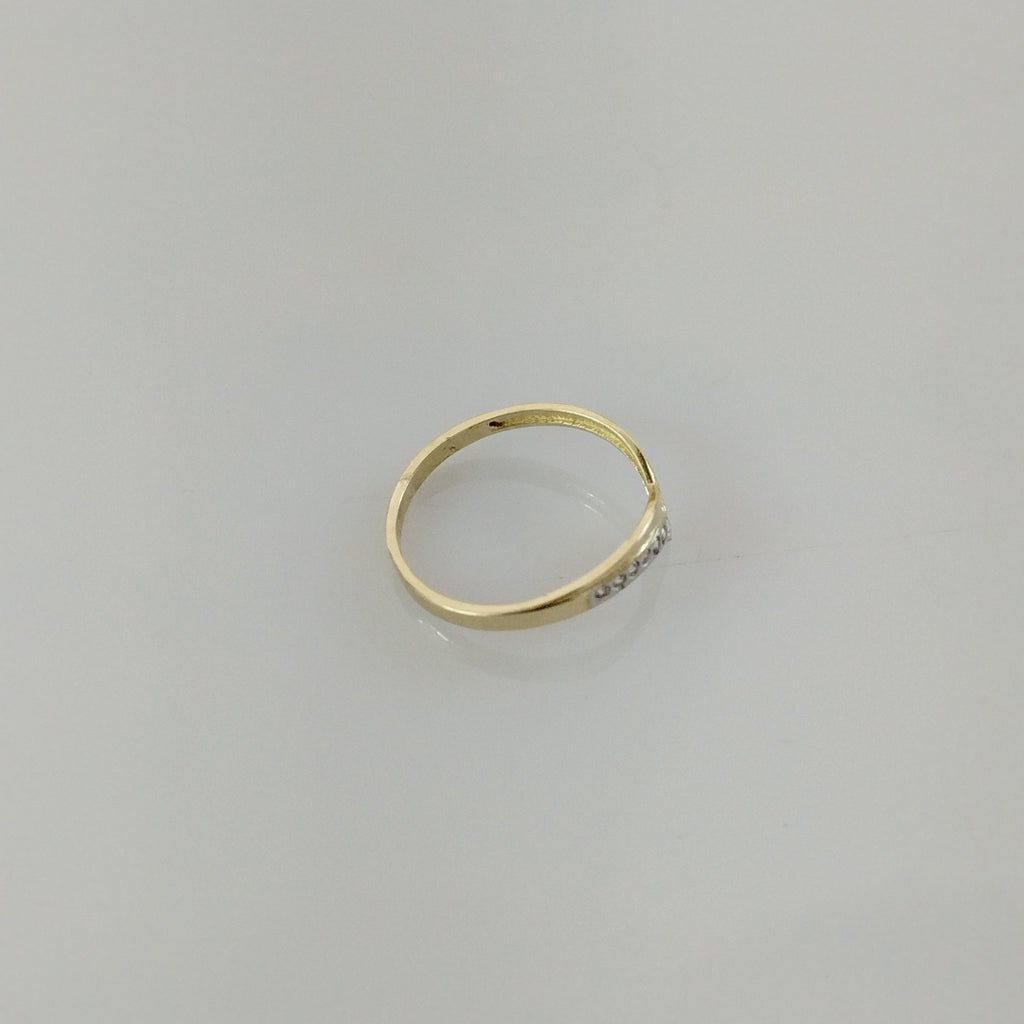 ANILLOS CON CIRCONIAS 14K TALLA 7 1 GR (NUEVO)