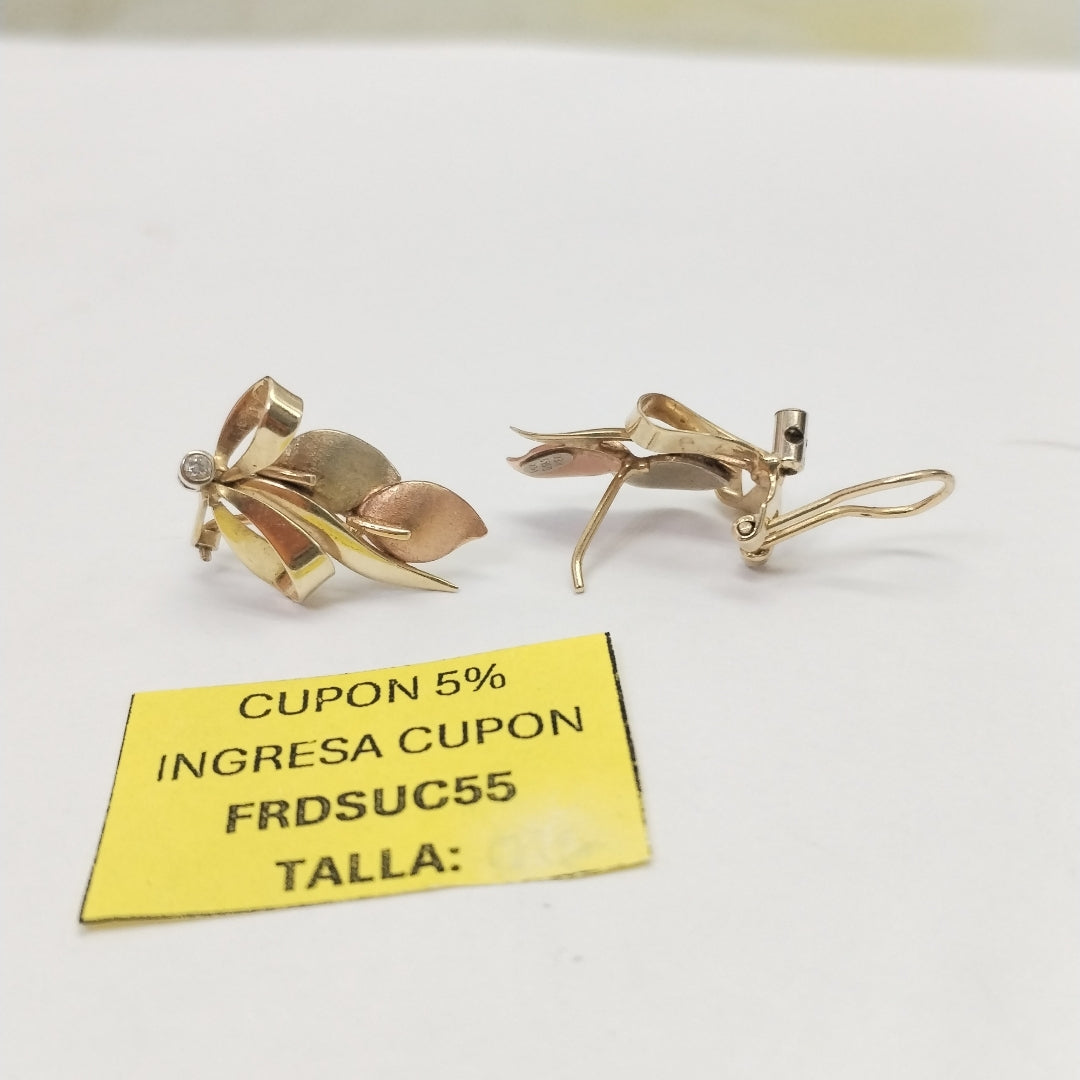 ARETES PAR ORO 14 K 4,40 GRMS (SEMINUEVO)