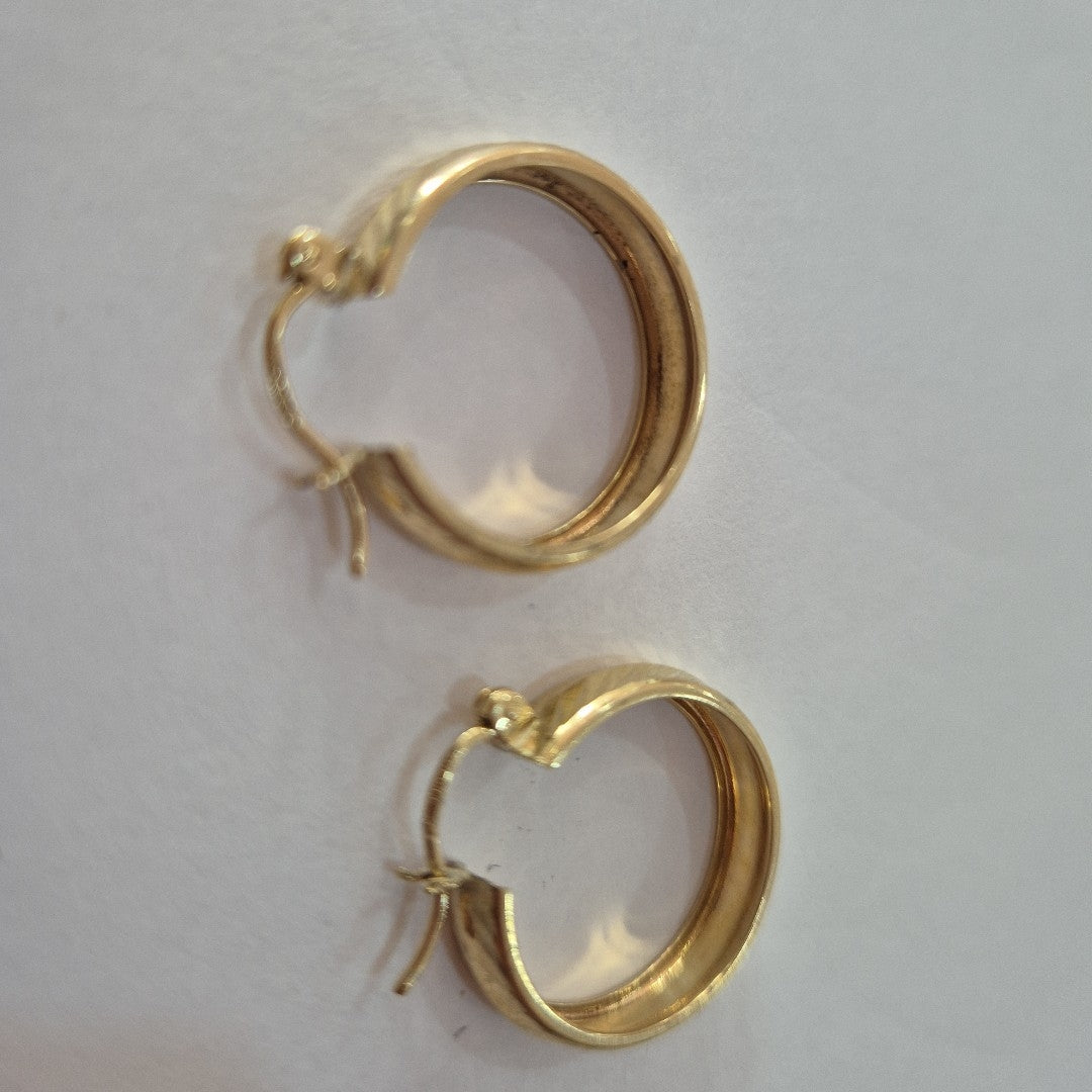 ARETES ARRACADAS LABRADAS 10K 2.4 GR (NUEVO)