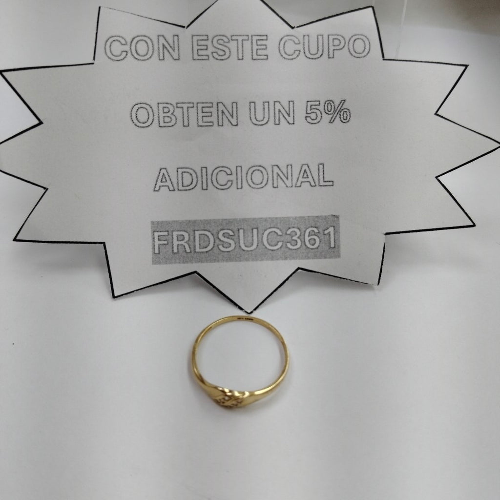 ANILLO ANILLITO C CIRCONIAS 14K 8.5 TALLA 1.2 GR (NUEVO)