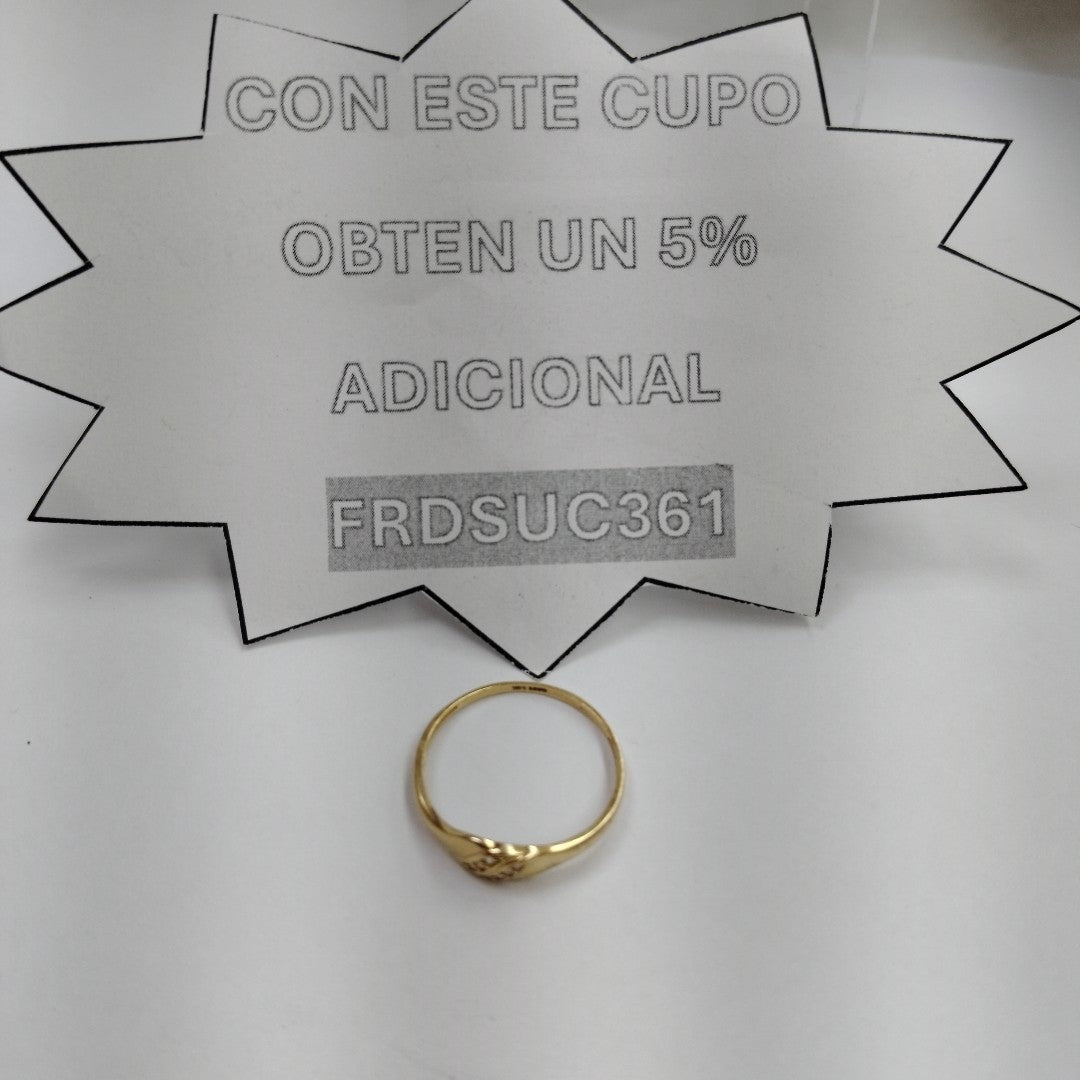 ANILLO ANILLITO C CIRCONIAS 14K 8.5 TALLA 1.2 GR (NUEVO)
