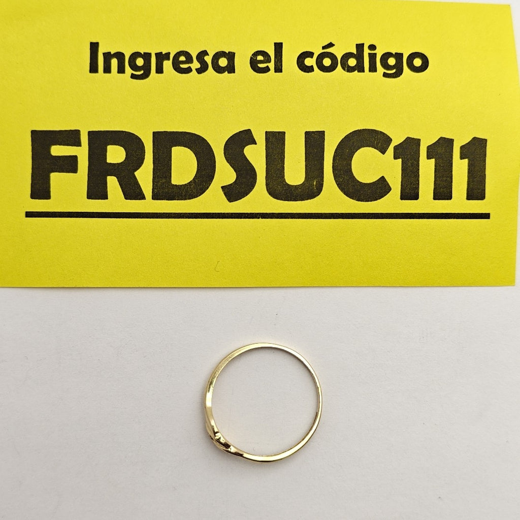 ANILLO ANILLITO C CIRCONIAS 14K 7 TALLA 1.2 GR (NUEVO)