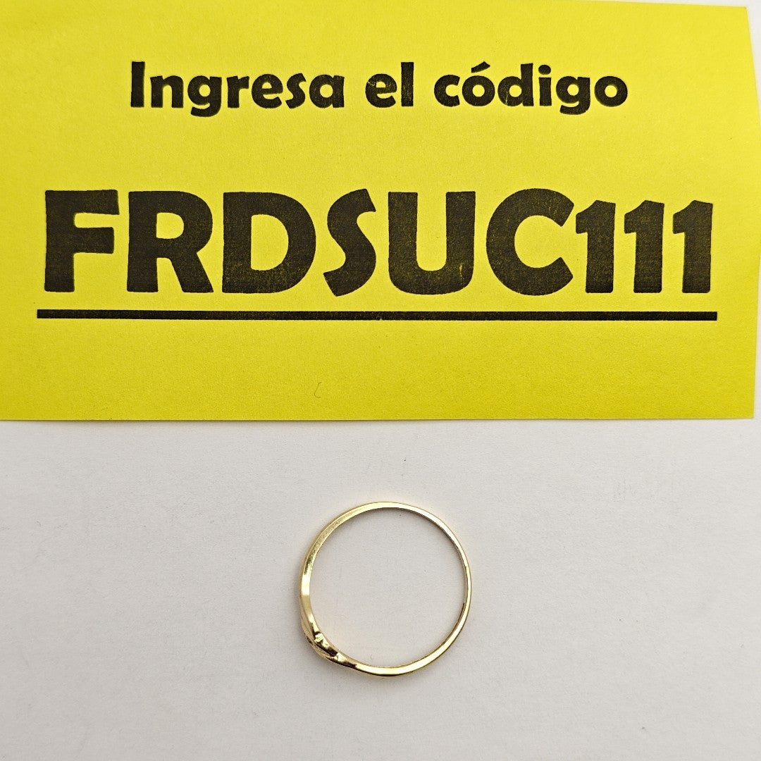 ANILLO ANILLITO C CIRCONIAS 14K 7 TALLA 1.2 GR (NUEVO)
