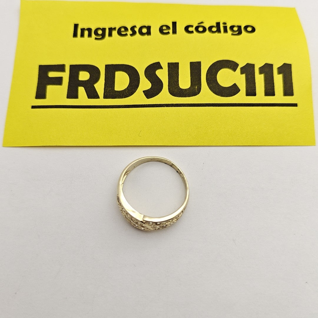 ANILLOS C CIRCONIAS 14K TALLA 7 2.9 GR (NUEVO)