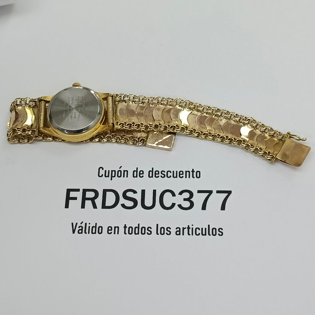 RELOJ CAJA ACERO PULSO ORO ORO 8 K 23.4 GRMS (SEMINUEVO)