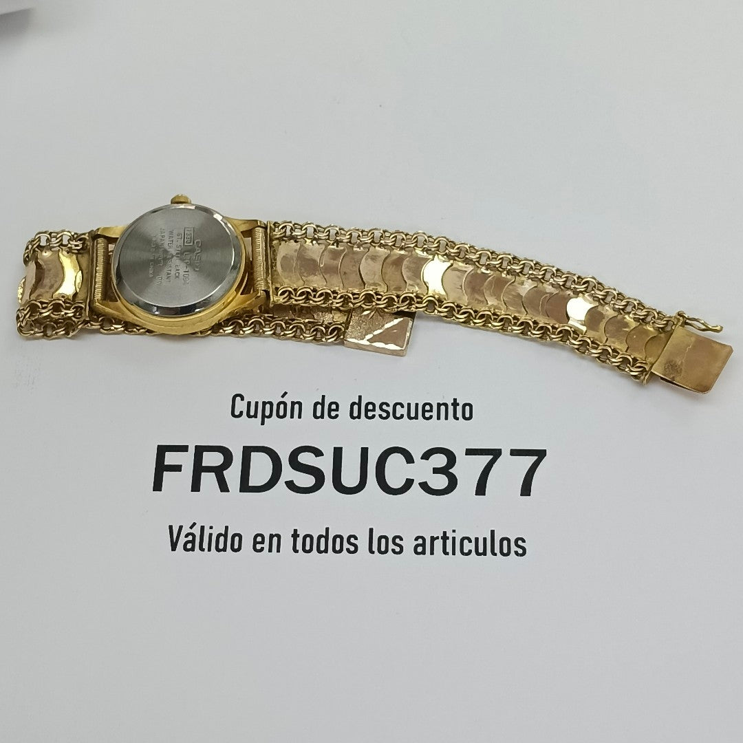 RELOJ CAJA ACERO PULSO ORO ORO 8 K 23.4 GRMS (SEMINUEVO)
