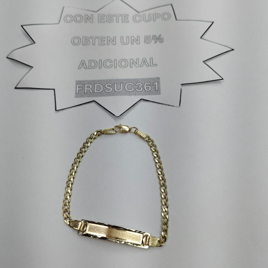 PULSERA ESCLAVA BARBADA 14K 16 CM 3.8 GR (NUEVO)