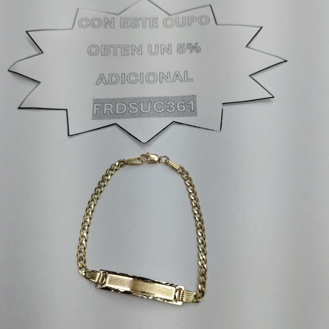 PULSERA ESCLAVA BARBADA 14K 16 CM 3.8 GR (NUEVO)