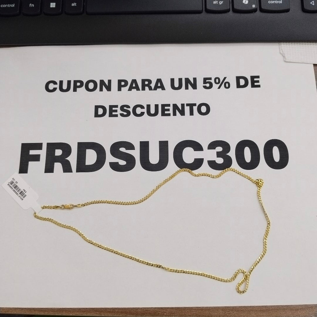 CADENA BARBADO 10K 55 CM 4.7 GR (NUEVO)