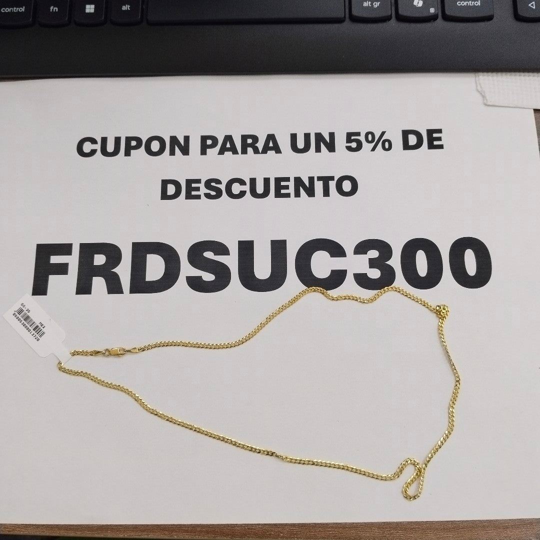 CADENA BARBADO 10K 55 CM 4.7 GR (NUEVO)