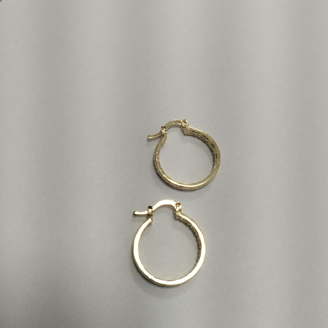 ARETES TEJIDO ARRACADAS TIPO GRECAS 14K 2.2 GR (NUEVO)