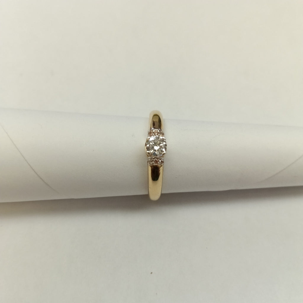 ANILLO ANILLITO C CIRCONIAS 14K 9 TALLA 2.4 GR (NUEVO)