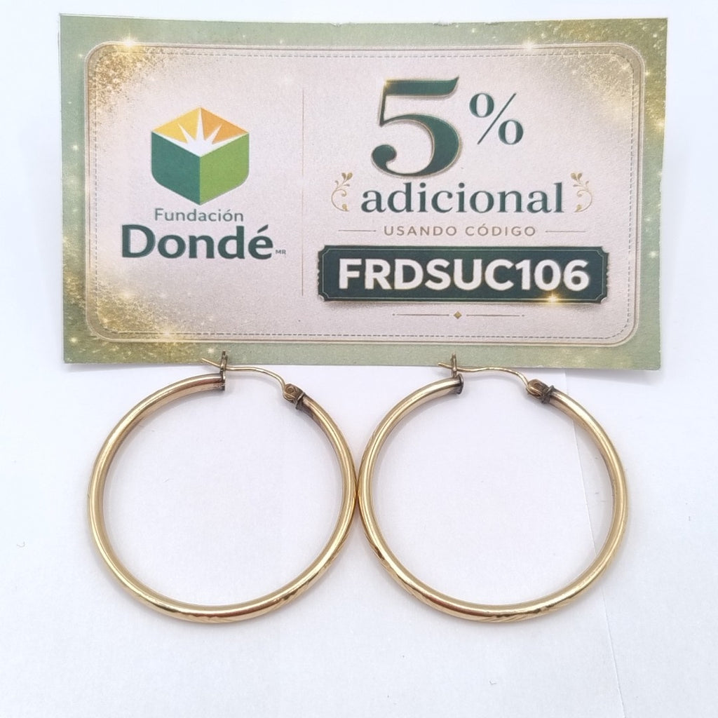 ARRACADAS PAR ORO 10 K 2.8 GRMS (SEMINUEVO)