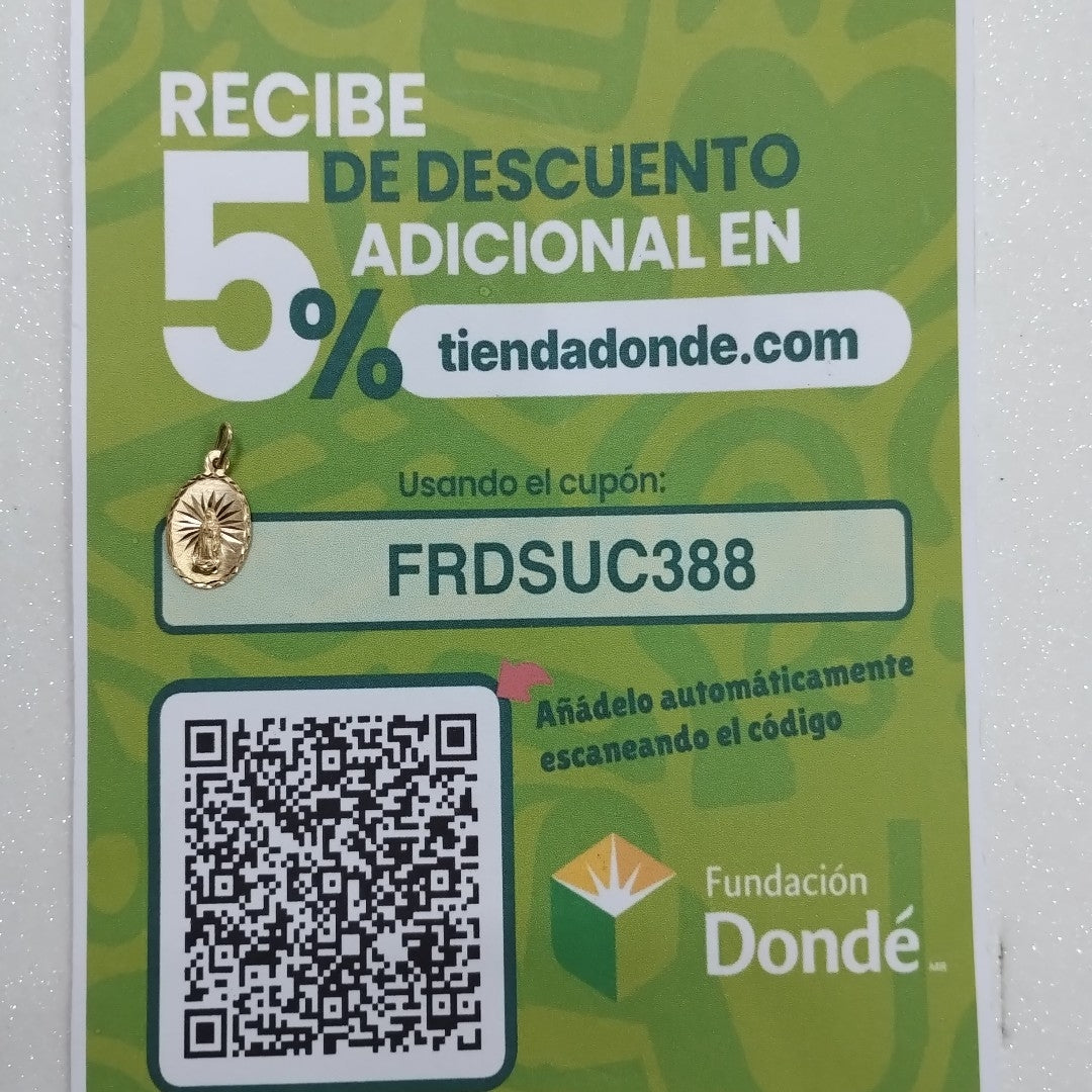 MEDALLA RELIGIOSA ORO 10 K 1,40 GRMS (SEMINUEVO)