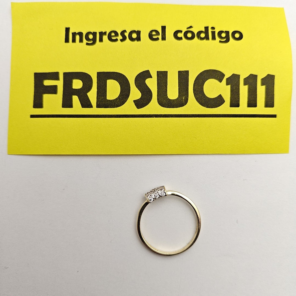 ANILLO ANILLITO C CIRCONIAS 14K 7 TALLA 1.4 GR (NUEVO)