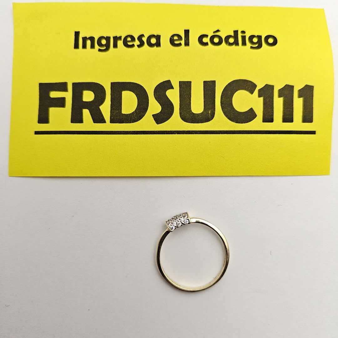 ANILLO ANILLITO C CIRCONIAS 14K 7 TALLA 1.4 GR (NUEVO)