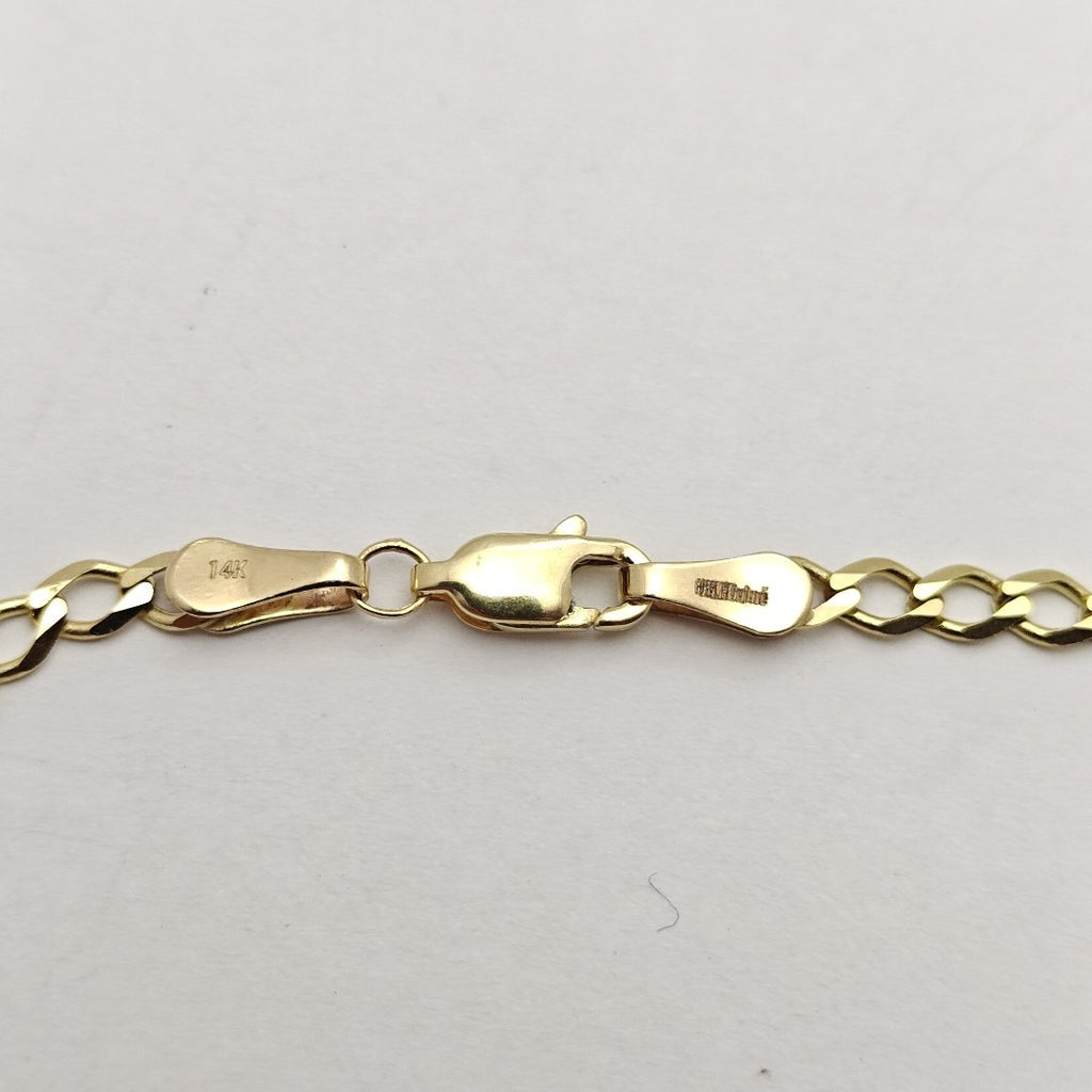 PULSERA TEJIDO BARBADA 14K 18 CM 3.4 GR (NUEVO)