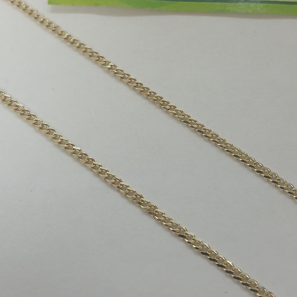 CADENAS TEJIDO BARBADA ORO 10K 55 CM 3.8 GR (NUEVO)