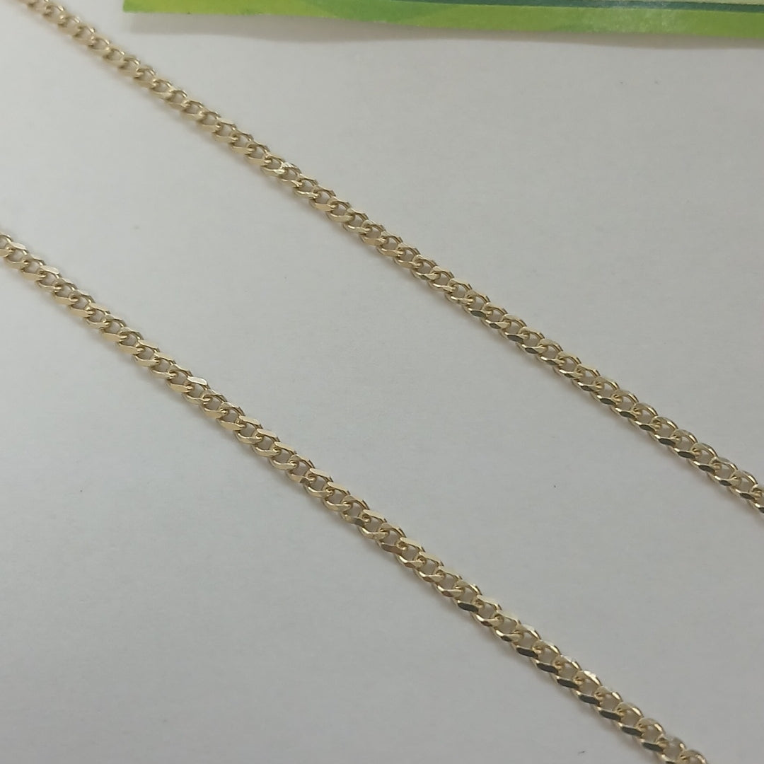 CADENAS TEJIDO BARBADA ORO 10K 55 CM 3.8 GR (NUEVO)
