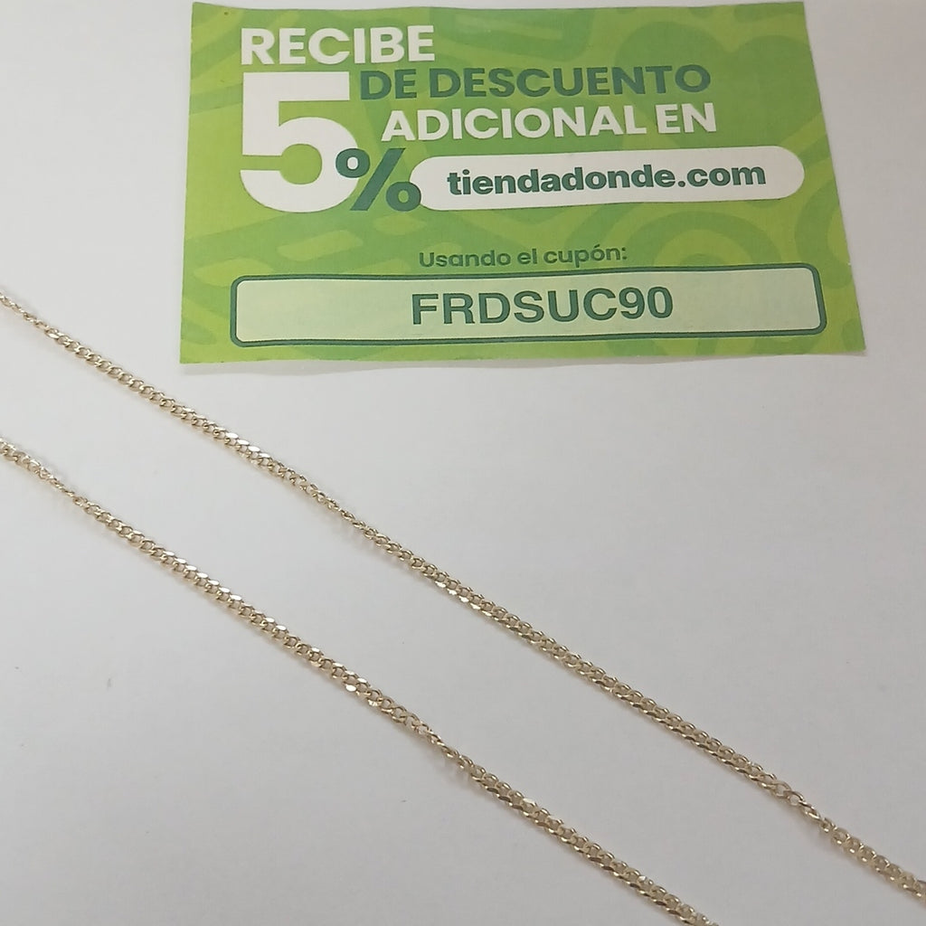 CADENAS TEJIDO BARBADA ORO 10K 55 CM 3.8 GR (NUEVO)