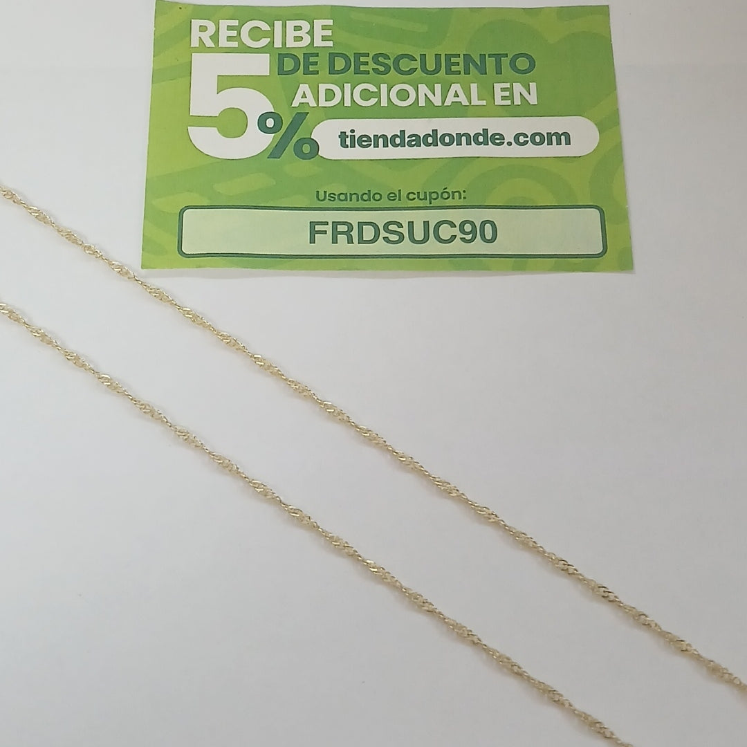 CADENA MEDIO TORZAL 10K 55 CM 2.4 GR (NUEVO)