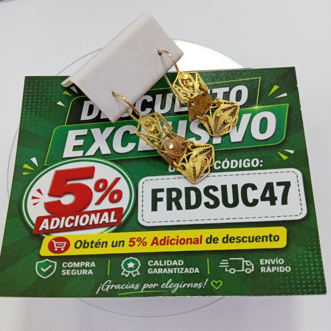 ARETES PAR ORO 8 K 3.5 GRMS (SEMINUEVO)
