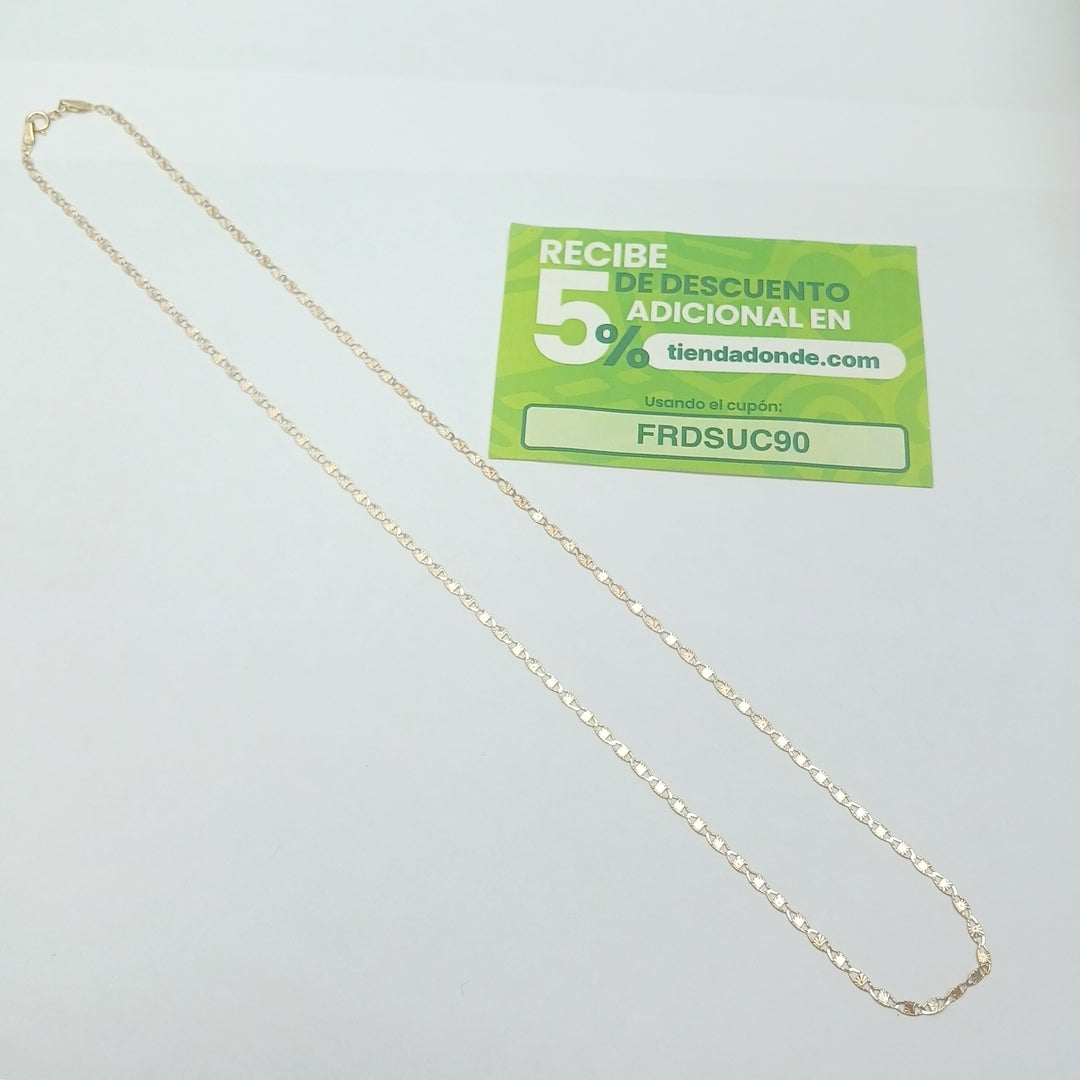 CADENAS TEJIDO GUCHI ORO 10K 55 CM 2.9 GR (NUEVO)