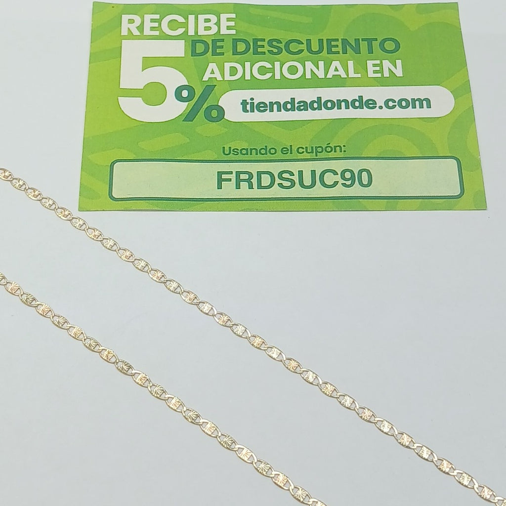 CADENAS TEJIDO GUCHI ORO 10K 55 CM 2.9 GR (NUEVO)