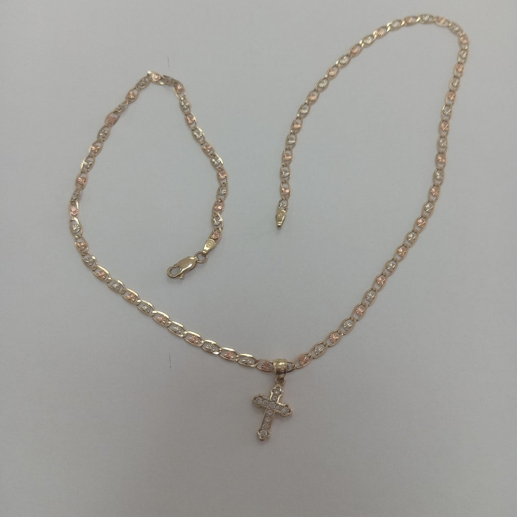 CADENA, CRUZ ORO 14 K 7.1 GRMS (SEMINUEVO)