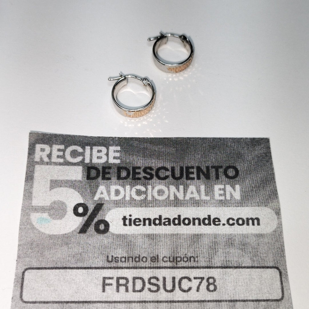 ARRACADAS PAR ORO,ORO BLANCO 14 K 1,40 GRMS (SEMINUEVO)