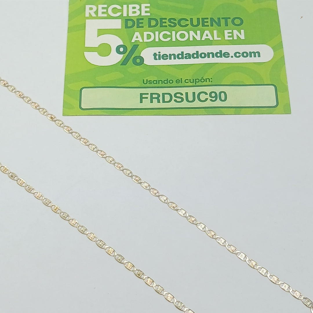 CADENAS TEJIDO GUCHI ORO 10K 55 CM 2.9 GR (NUEVO)
