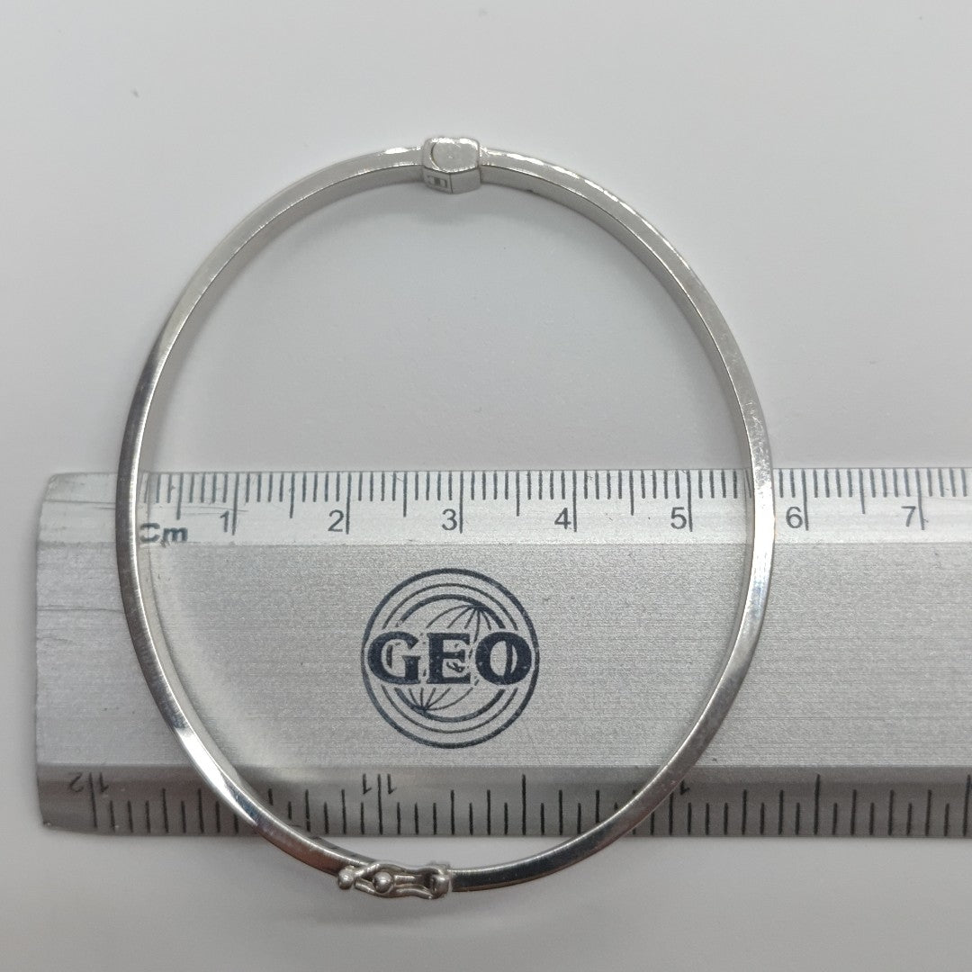 PULSERA RIGIDA ORO BLANCO 14 K 5.5 GRMS (SEMINUEVO)