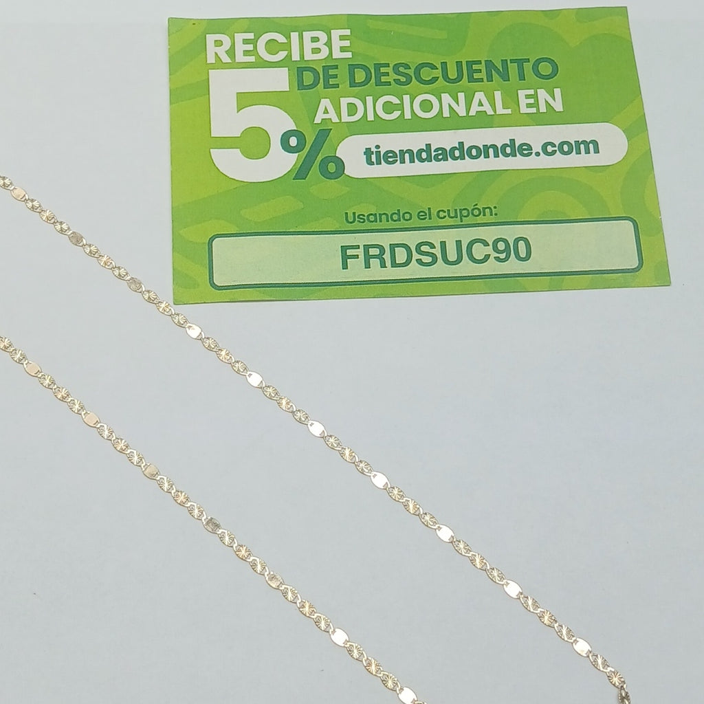CADENAS TEJIDO GUCHI ORO 10K 40 A 45 CM 1.4 GR (NUEVO)