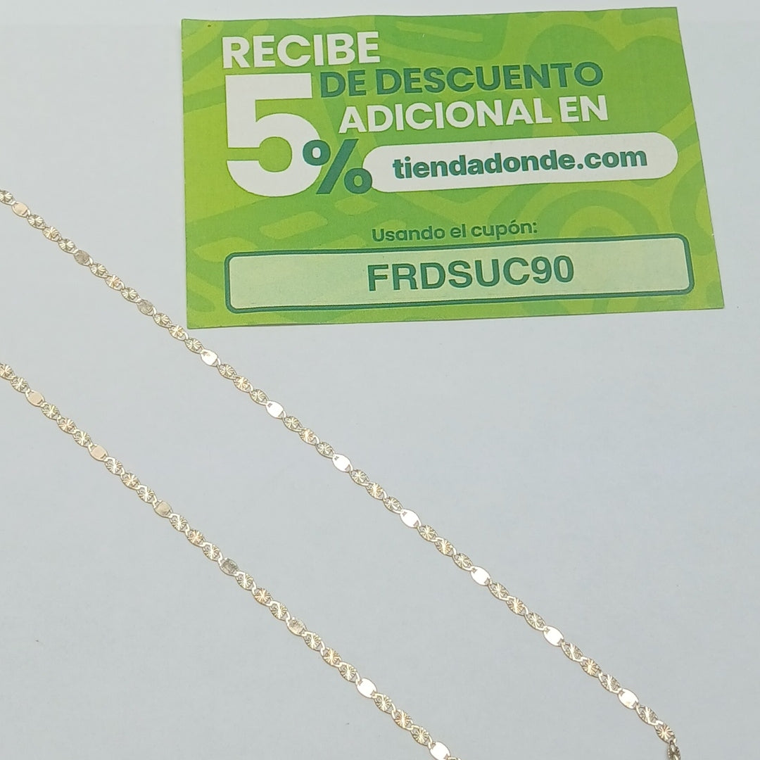CADENAS TEJIDO GUCHI ORO 10K 40 A 45 CM 1.4 GR (NUEVO)