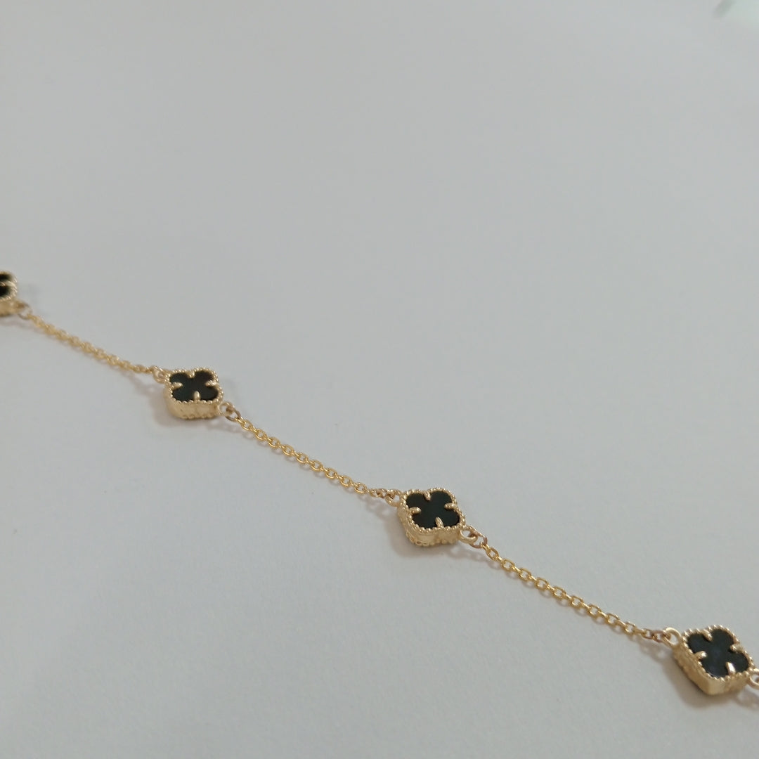 PULSERA ESPECIAL PIEDRAS COLOR 10K 18 CM 2.3 GR (NUEVO)