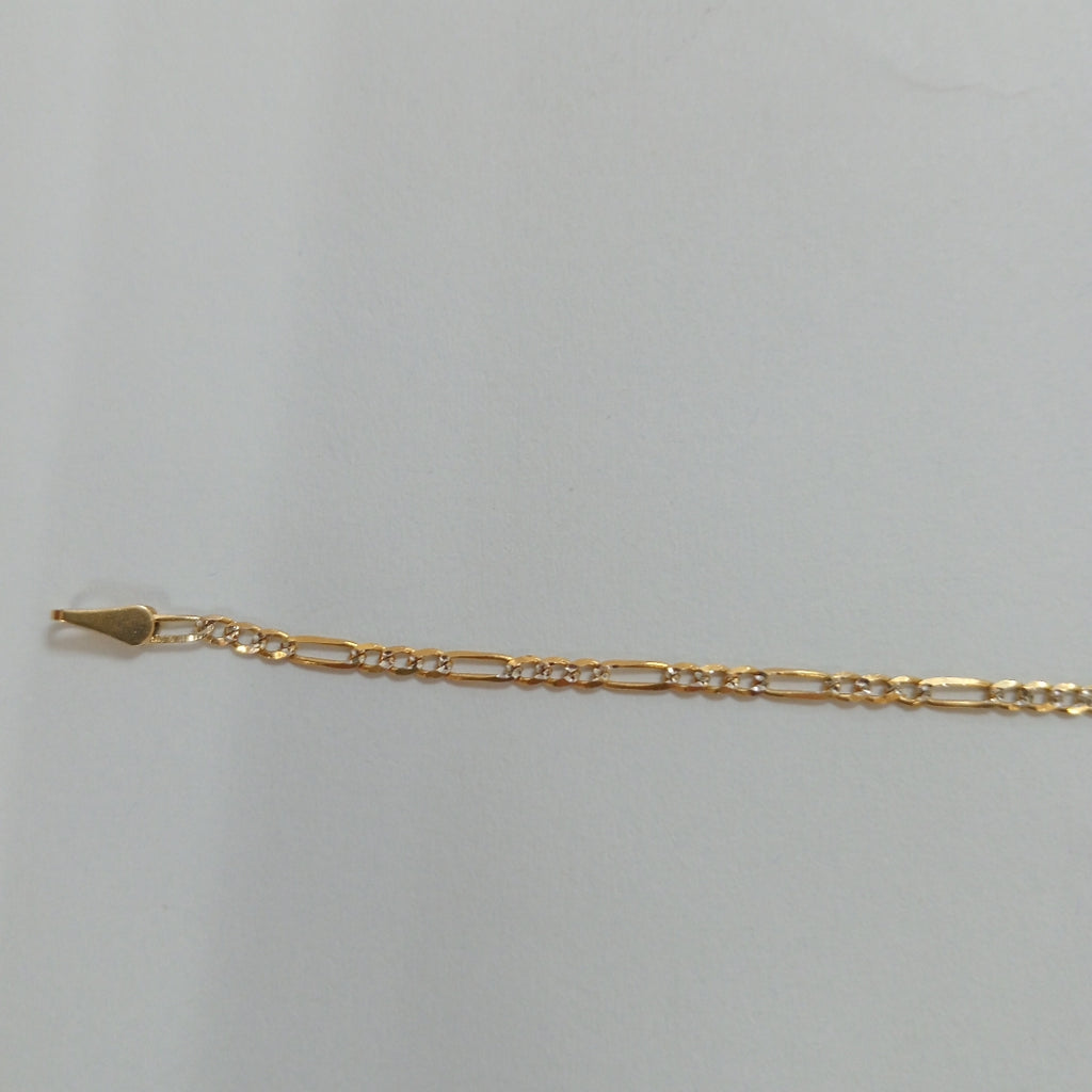 PULSERA 3X1 DIAMANTADA 14K 18 CM 1.5 GR (NUEVO)